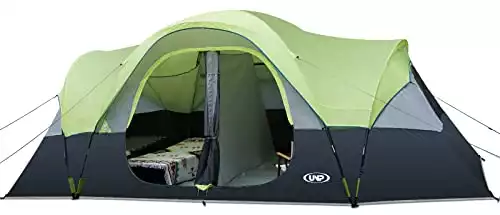 UNP Camping Tent - 2 Room Tent, Double Layer, Waterproof, Weather Resistant