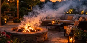 Fire pit producing excessive smoke on backyard patio